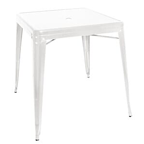 Bolero GC869 Bistro Square Steel Table White 668mm (Single)