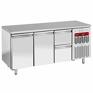 Diamond TG3N/H-R2_1XK1/2-H 2 Door & 2 Drawer Stainless Steel Refrigerated Counter