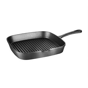 Vogue M653 Square Cast Iron Ribbed Skillet Pan 241mm