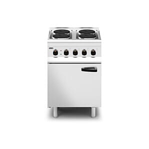 Front view of the Lincat ESLR6C Silverlink 600 Electric Free-standing Dual Fuel Oven Range, 11.0kW
