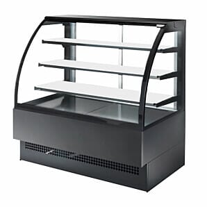 Tilted front view of the Sterling Pro EVO60-BLACK Patisserie Counter, 600mm
