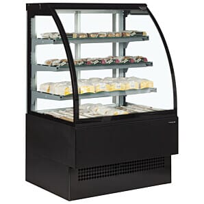 Front view of the Interlevin Italia Range EVO600 B HOT Hot Display Cabinet, 990 Litres with display food
