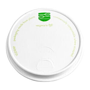 Vegware CF887 Compostable 89-Series Paper Hot Cup Lid (Pack of 1000)
