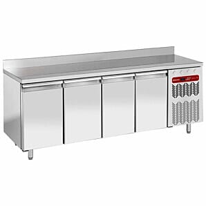 Diamond TP4B/HA-R2 4 Door Stainless Steel Freezer Counter with Splashback, 760 Litres