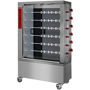 Diamond RVE/6C-CM Vitroceramic Rotary Electic Chicken Rotisserie, 36 cCickens Capacity