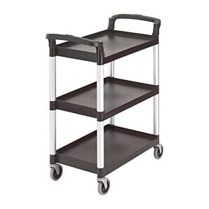 Cambro Three Shelf Utility Cart Black - CT349