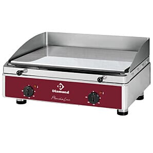 Diamond PLANCHA/2ELCR-N Smooth Top Electric Chrome Coated Cooking Surface Hot Plate