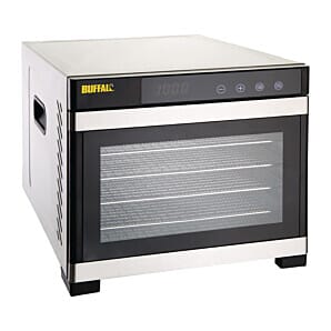 Front view of the Buffalo DB234 Mini Dehydrator, 6 Trays
