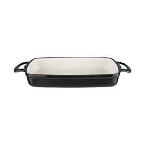 Vogue GH323 Black Rectangular Cast Iron Dish 1.8Ltr