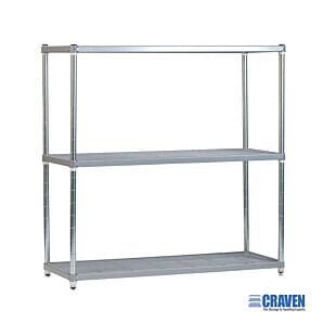 Craven 3NYM600-400-GR 3 Tier Nylon Coated Wire Shelving, 400mm Deep