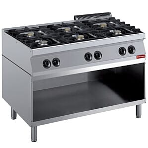 Diamond G17/6BA12-R 6 Stove Freestanding Gas Range Cooker on Neutral Open Cupboard
