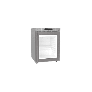 Hoshizaki Compact FG220R DR G U Glass Single Door Stainless Steel Undercounter Display Freezer, 123 Litres