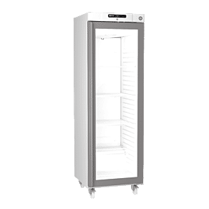 Hoshizaki Compact FG420L C DR G U Glass Single Door Stainless Steel Upright Display Freezer, 343 Litres