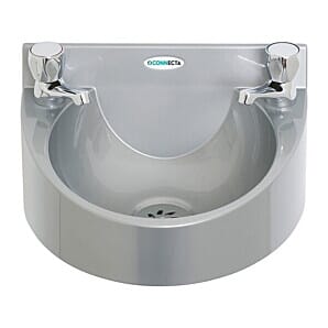 Connecta HEF717 ABS Wash Hand Basin with Dome Head Taps