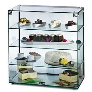 Lincat GC46D Seal Counter-top Glass Display Case - Rear Sliding Doors - W 607 mm
