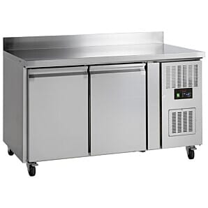 Tefcold GC72 2 Door Stainless Steel Gastronorm Refrigerated Counter with Splashback, 282 Litres