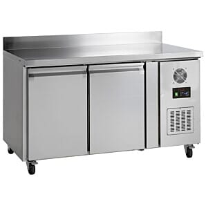 Tefcold GF72 2 Door Stainless Steel Gastronorm Freezer Counter with Splashback, 282 Litres