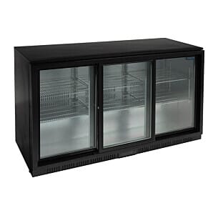 Polar GL013 G-Series Sliding Triple Door Back Bar Cooler, 320 Litres