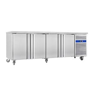 Hamoki SNACK4100BT 4 Door Stainless Steel Freezer Counter, 467 Litres