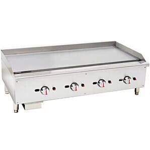 Hamoki EGG-48SX Quad Control Gas Countertop Griddle, 28kW
