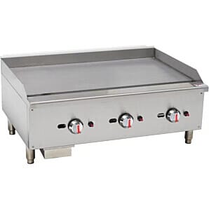 Hamoki EGG-36SX Triple Control Gas Countertop Griddle, 21kW