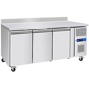 Prodis GRN-W3F 3 Door Stainless Steel Freezer Counter with Splashback, 416 Litres