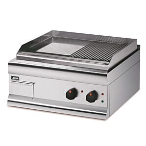 Lincat GS6/TR/E Silverlink 600 Electric Counter-top Griddle - Twin Zone - Half-Ribbed Plate - Extra Power - W 600 mm - 5.6 kW