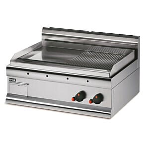 Lincat GS7R/P Silverlink 600 Propane Gas Counter-top Griddle - Half-Ribbed Plate - W 750 mm - 8.0 kW