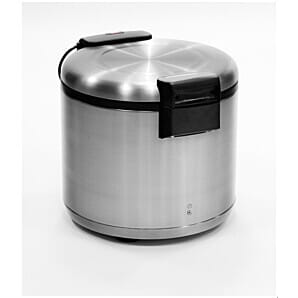 Front view of the Hallco MRFW20L Professional Rice Warmer, 20 Litres