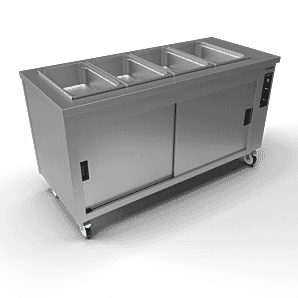 Moffat HB4 Premier Mobile Hot Cupboard & Dry/Wet Bain Marie, 4 x 1/1 GN
