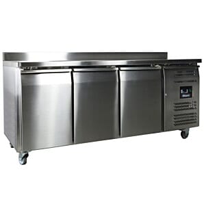 Blizzard HBC3 3 Door Refrigerated 1/1 Gastronorm Counter with Splashback, 417 Litres
