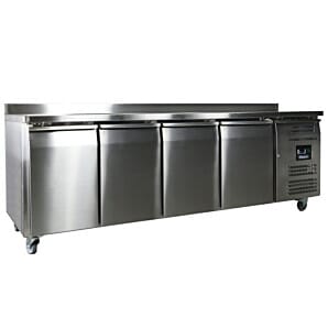 Blizzard HBC4 4 Door Refrigerated 1/1 Gastronorm Counter with Splashback, 553 Litres