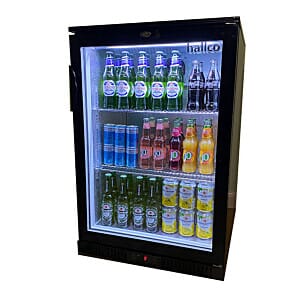 Hallco HC1BK Undercounter Hinged Single Door Bottle Cooler, 138 Litres