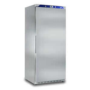 Front view of the Prodis HC601FSS Single Door Upright Stainless Steel Freezer, 620 Litres
