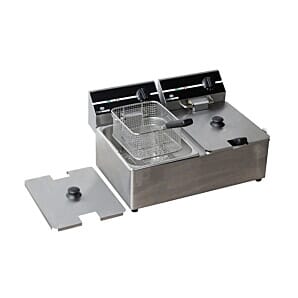 Chefmaster HEA753 Countertop Electric Double Basket Fryer, 5kW