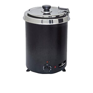 Chefmaster HEA776 Black Soup Kettle, 6 Litres