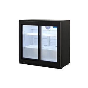 Arctica HEC818 Sliding Black Double Door Bottle Cooler, 193 Litres