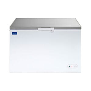 Arctica HEC916 White Commercial Chest Freezer with Stainless Steel Lid , 370 Litres