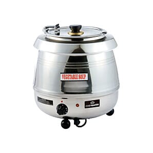 Chefmaster HED232 Stainless Steel Cauldron Style Soup Kettle, 10 Litres