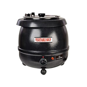 Chefmaster HED233 Black Cauldron Style Soup Kettle, 10 Litres