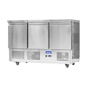 Arctica HED500 3 Door Compact Refrigerated Preparation Counter, 380 Litres