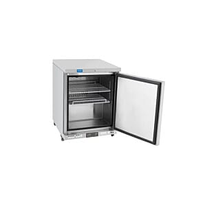 Arctica HEF139 Single Door Heavy Duty Stainless Steel Undercounter Freezer, 145 Litres