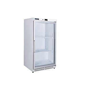 Arctica HEF540 Glass Single Door Medium Duty White Undercounter Fridge, 143 Litres