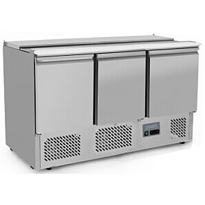 Arctica HEF569 3 Door Refrigerated Saladette Prep Counter, 380 Litres