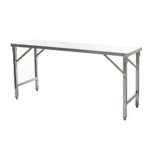 Connecta HEF667 Stainless Steel Folding Table, W1800 x D600mm