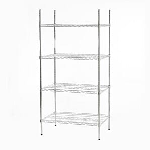 Connecta HEF703 Chrome Wire 4 Tier Shelf, W1200mm x D600mm