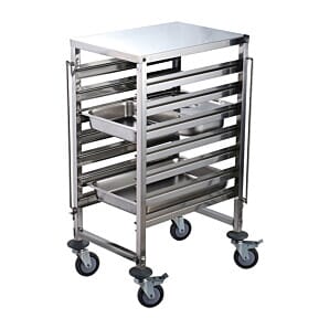 Connecta HEG370 Self Assembly 7 Tier Gastronorm Trolley with Worktop