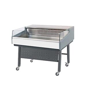 Mafirol HERA FISH SS 1040 CB VBS Stainless Steel Low Glass Fish Display Case with Base, 1040mm