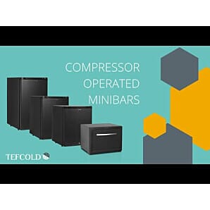 Tefcold TM35GC Glass Single Door Black Slient Minibar Fridge, 27 Litres