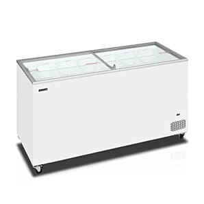 Tefcold IC501SC Sliding Flat Glass Lid Chest Freezer, 491 Litres